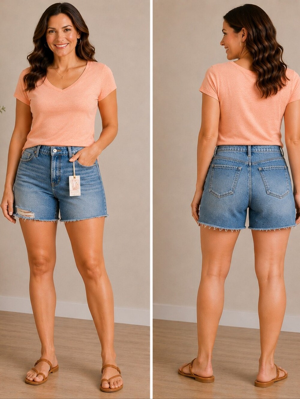 TITLE Jessica Simpson Relaxed Short Size 27 NWT Distressed Raw Hem Denim Shorts
